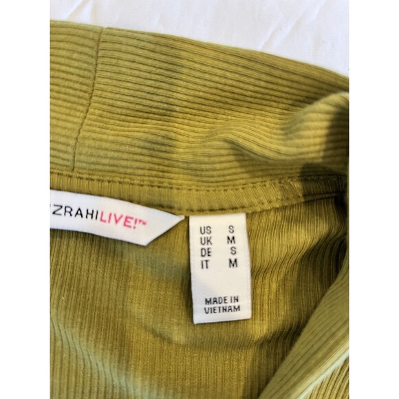 Isaac Mizrahi Live Open Front Cardigan w/Pockets 3/4 Sleeves Sz Small Olive Grn - Picture 6 of 7
